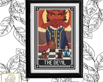 Raphael - The Devil Tarot Card Cross Stitch Pattern PDF