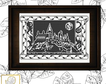 HP Hogwarts Sampler Cross Stitch Pattern PDF