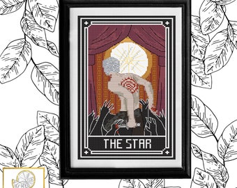 Patrón de punto de cruz de la carta del Tarot Astarion - La Estrella (PDF)