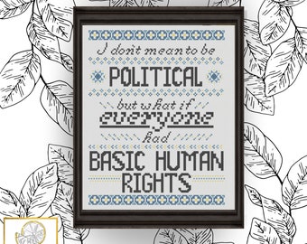 Basic Human Rights Cross Stitch Pattern PDF