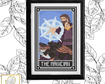 Gale of Waterdeep - The Magician Tarot Card Cross Stitch Pattern PDF