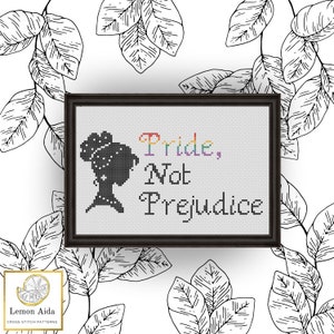 Pride Not Prejudice (2 Versions) Cross Stitch Pattern PDF