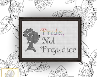 Pride Not Prejudice (2 Versions) Cross Stitch Pattern PDF