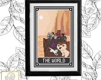 The Party - The World Tarot Card Cross Stitch Pattern PDF