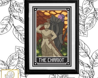 The Emperor - The Chariot Tarot Card Cross Stitch Pattern PDF