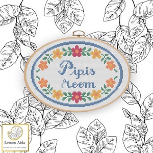 Pipis Room Cross Stitch Pattern PDF
