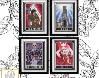 Multipack - Dead Three and Jergal Tarot Card Cross Stitch Pattern PDFs