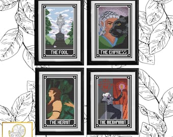 Multipack - Non-Origin Tarot Card Cross Stitch Pattern PDFs