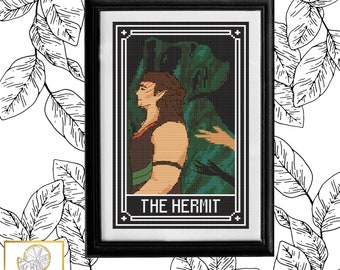 Halsin - The Hermit Tarot Card Cross Stitch Pattern PDF