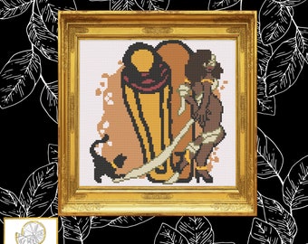 Halloween - Unwrapped Pin Up Cross Stitch Pattern PDF