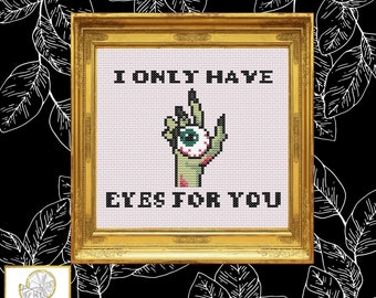 Halloween - Only Have Eyes For You Cross Stitch Pattern PDF