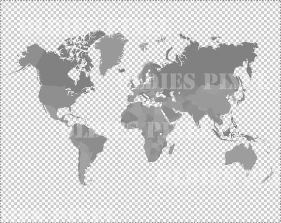 World Map Photoshop 200 Vector Path & Layers Psd Jpg Png - Etsy