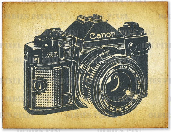 Vintage Camera Line Art Illustration Hand Drawing Digi Image Etsy