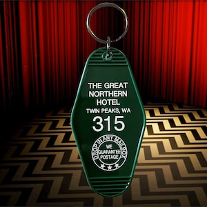The Great Northern Hotel Keychain Twin Peaks - FREE SHIPPING!