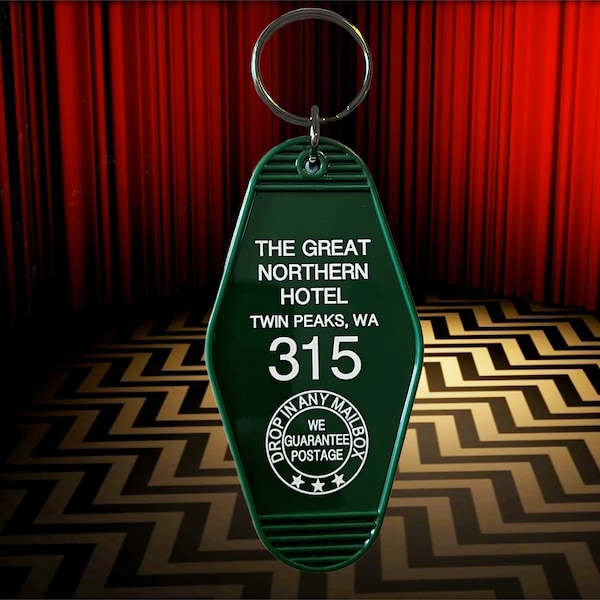 The Great Northern Hotel Keychain Twin Peaks - FREE SHIPPING!