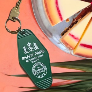 Golden Girls Shady Pines Keychain - FREE SHIPPING