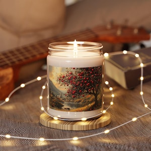 Apple Harvest Fall Candle  9oz Soy Jar, Cinnamon Apple Scent, Autumn Decor, Cozy Gift, Eco-Friendly Candle, Autumn Aromatherapy