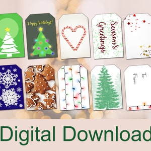 Instant Download | Printable Gift Tags Bundle | Christmas Gift Tags