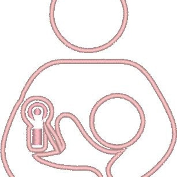 Breast Feeding & Pumping Applique 5x7 Embroidery File