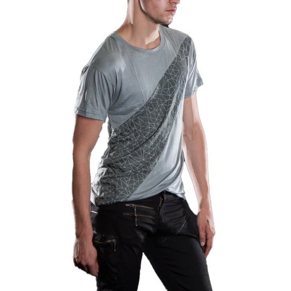 LOWPOLY APEX - with geometric shape made from rayon, mens t-shirt, shirt