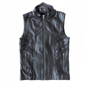 AMPHIBIAN VEST Men's Leather Vest, Riding Vest, Grunge, Apocalyptic, Brown and Black by littleKING Designs image 7