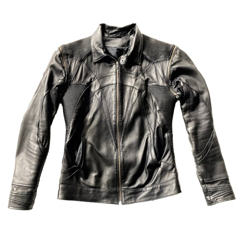 PARABOLA JACKET Mens Leather Jacket, Men's Leather Jacket Motorcycle Streetwear SMALL