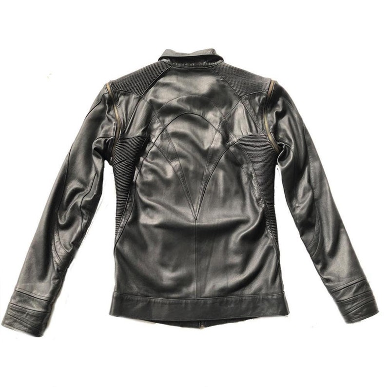 PARABOLA JACKET Mens Leather Jacket, Men's Leather Jacket Motorcycle Streetwear image 2