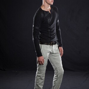 GRUNGE PANTS with Cotton stretch twill and Leather engineered knees image 2