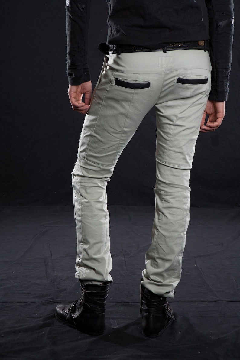 GRUNGE PANTS with Cotton stretch twill and Leather engineered knees image 3