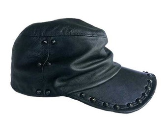 LEATHER CRUSH HAT