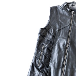 AMPHIBIAN VEST Men's Leather Vest, Riding Vest, Grunge, Apocalyptic, Brown and Black by littleKING Designs image 9