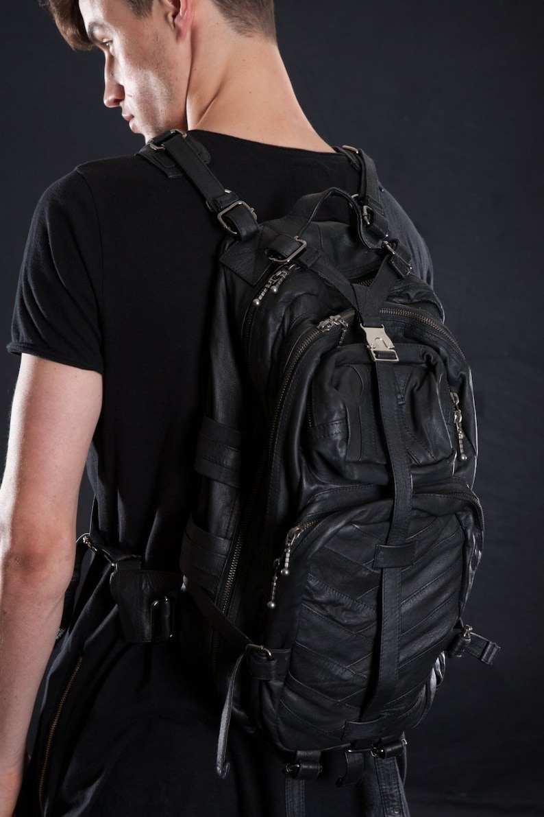 THE COLLECTORS BACKPACK Leather Backpack Fits A 15 Laptop, Great for Traveling by littleKING Designs image 2