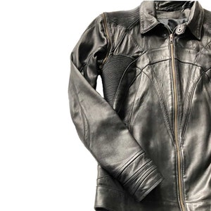PARABOLA JACKET Mens Leather Jacket, Men's Leather Jacket Motorcycle Streetwear image 3
