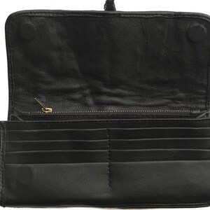 INDRA CLUTCH Black leather clutch with apocalyptic details, burning man, festival fashion image 2