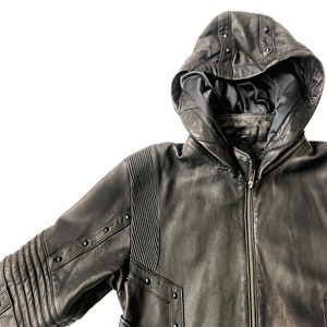 DIVISION JACKET Men's Leather Jacket Motorcycle Streetwear Bomber Jacket image 4