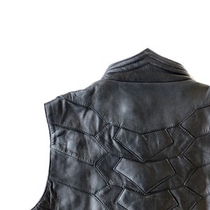 AMPHIBIAN VEST Men's Leather Vest, Riding Vest, Grunge, Apocalyptic, Brown and Black by littleKING Designs image 8