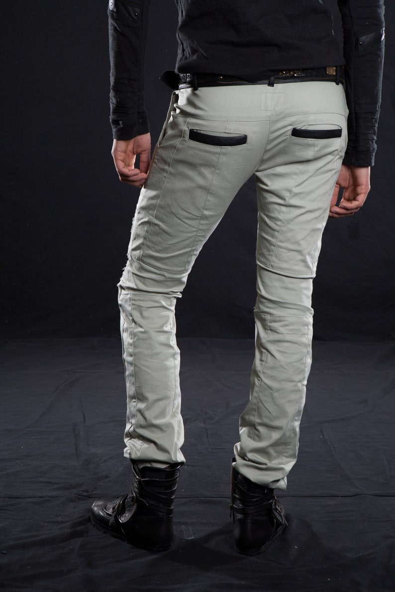 GRUNGE PANTS with Cotton stretch twill and Leather engineered knees image 4