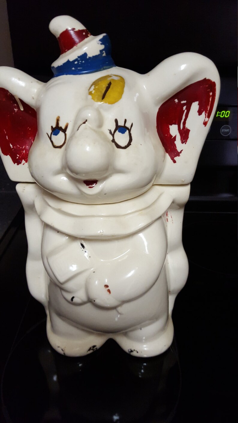 Disney Cookie Jar Etsy >> Old Disney Dumbo Turnabout Cookie Jar Disney Cookie Jar Etsy >> Old Disney Dumbo Turnabout Cookie Jar