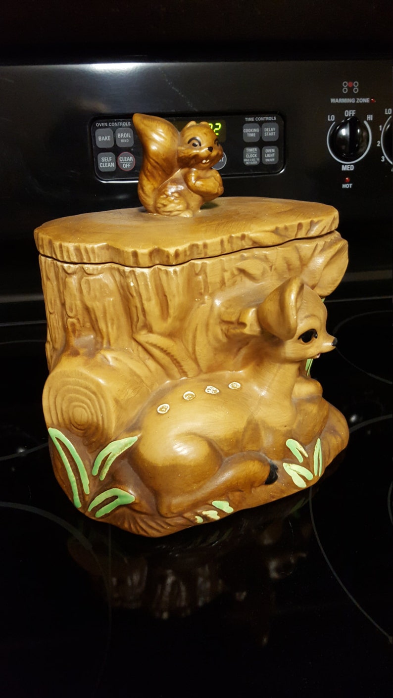 Twin Winton Deer Cookie Jar pretty Jar Etsy