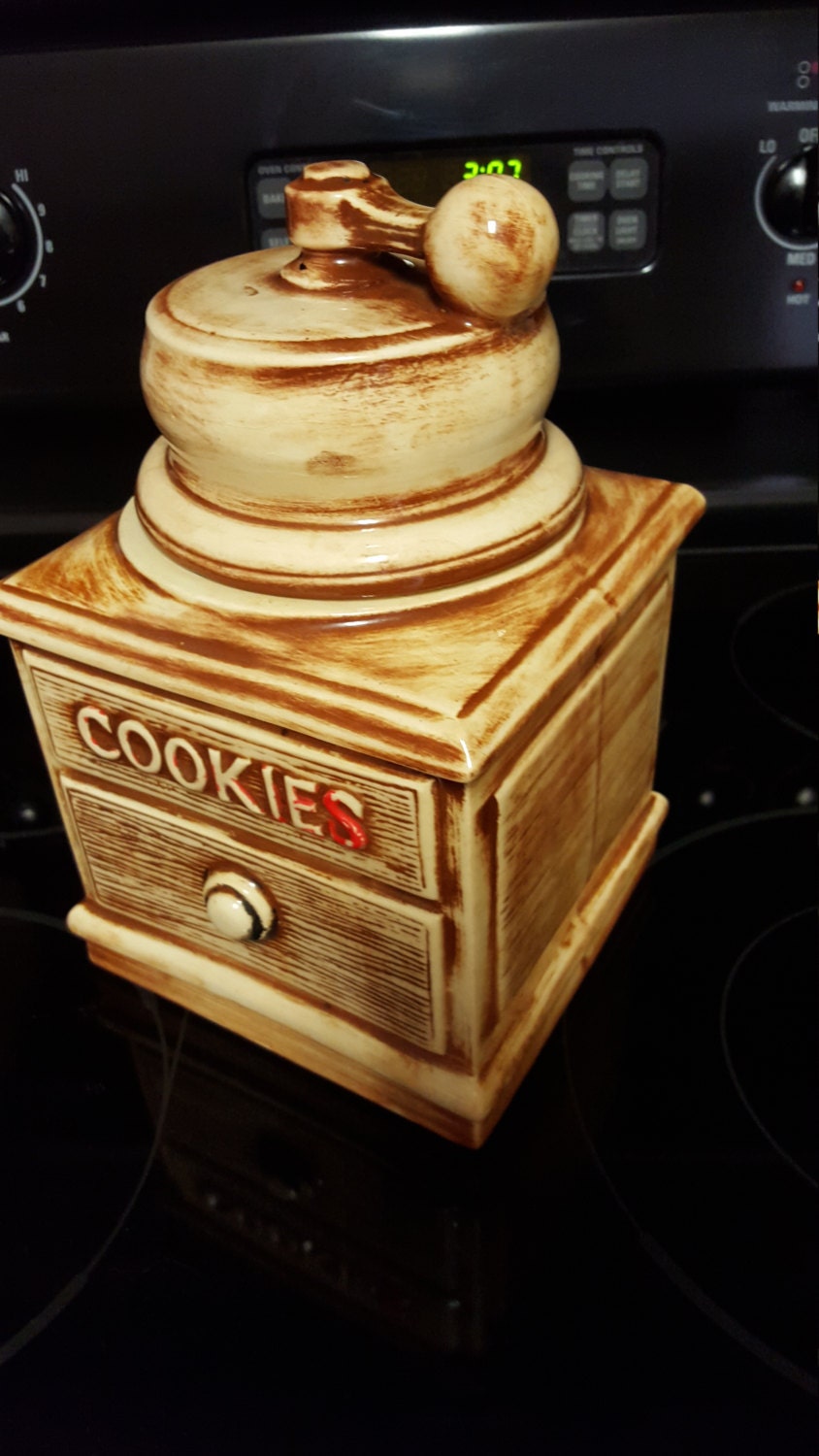 Mccoy Coffee Grinder Cookie Jar Etsy