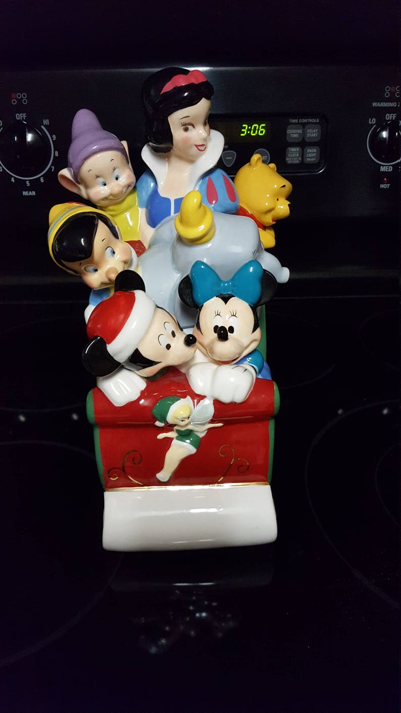 Disney Cookie Jar Etsy >> Disney Sleigh With Snow White And Dumbo And Others Cookie Jar Disney Cookie Jar Etsy >> Disney Sleigh With Snow White And Dumbo And Others Cookie Jar