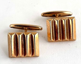 Real 60s retro cufflinks cufflinks 24K gold plated cufflinks, old gold cufflinks, gold plated cuff for him, elegant
