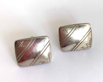 Vintage cufflinks cufflinks steel color cufflinks, cufflinks, cuff, gift for him, silver with pattern man gift