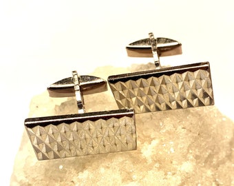 Shiny silver cufflinks 60s, cufflinks silver color cufflinks, cufflinks, cuff silver color shiny for him