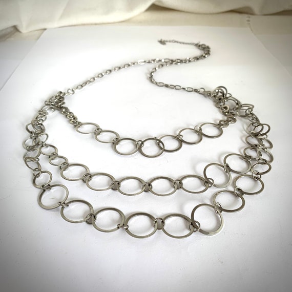 Vintage lenge metal chain for women, 90 cm chain,… - image 6