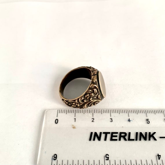 Gedragen verbergen bouw Buy Vintage Brass Ring About 50s Men's Ring Large Size DM: 2 Online in  India - Etsy
