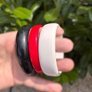 3pcs Vintage Lucite Bangle, Convolut retro Lucite bangles, Retro Funky Acrylic Bracelet, handmade Boho Mid-Century Bangle Fashion Jewelry