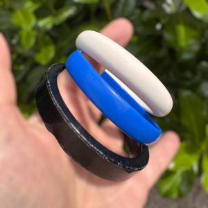 3pcs Vintage Lucite Bangle, Convolut retro Lucite bangles, Retro Funky Acrylic Bracelet, handmade Boho Mid-Century Bangle Fashion Jewelry