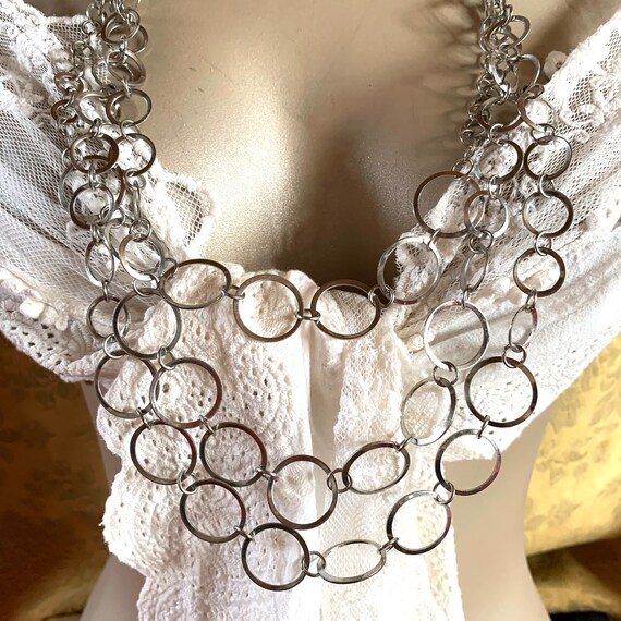 Vintage lenge metal chain for women, 90 cm chain,… - image 3