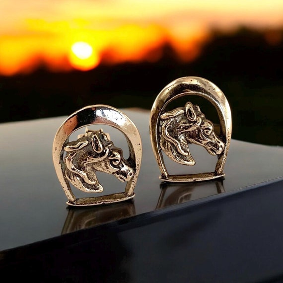 Hooves Horse Vintage Cufflinks Cufflinks Metal Horse Riding Horse Stable Horse Breeding Prefd Breeder Horse Head, Horse